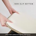 thumbnail image 6 of Elegant Comfort Chair Cushion Covers with Ties and Non Skid Rubber Backing-Thick Memory Foam - Soft Cushion Pad- Rounded Square Seat Cover- 16 x 16 Inches - Set of 2 Chevron Textured Pattern, Beige, 6 of 7