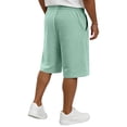 thumbnail image 4 of Men's Cotton Blend Sweat Shorts 2026 Summer Drawstring Elastic Waist Knee Length Casual Athletic Shorts with Pockets Lounge Workout Bermudas Light Green 3XL, 4 of 7