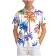 thumbnail image 6 of CAICJ98 Boy's Hawaiian Shirt Tropical Beach Short Sleeve Kids Casual Summer Shirt (Multicolour,5-6 Years), 6 of 6