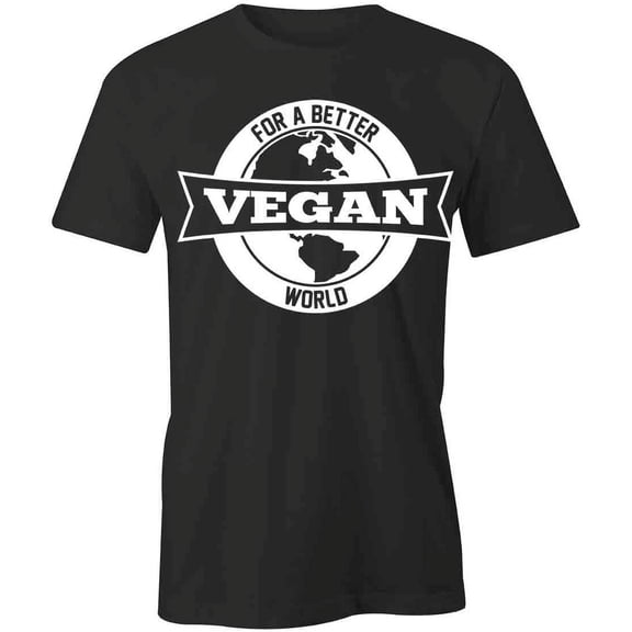 Better World T-Shirt | Cute Vegetarian Black Tee Gift
