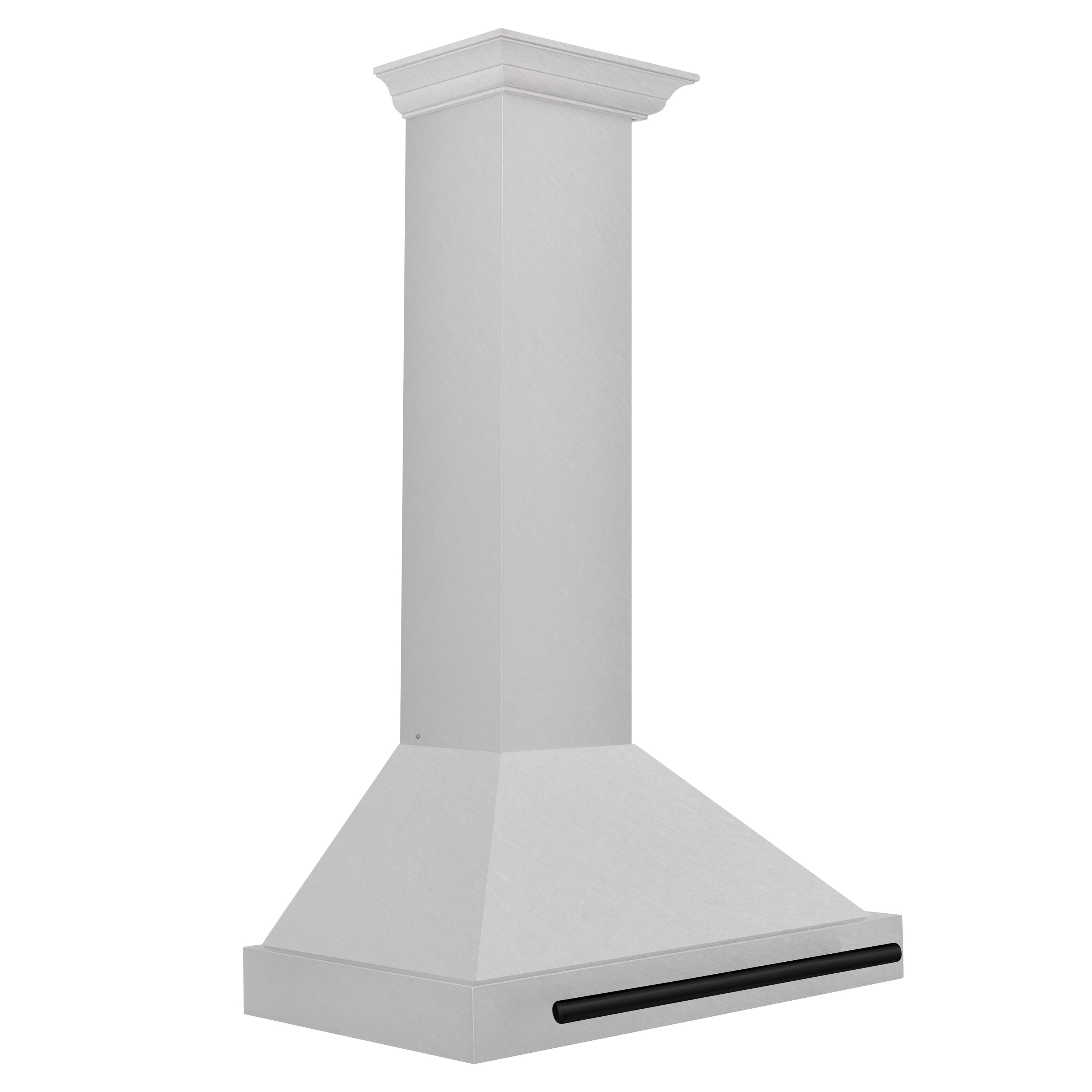 ZLINE 30 ZLINE Autograph Edition DuraSnow Stainless Steel Range Hood with DuraSnow and Matte Black Handle (KB4SNZ-30-MB)