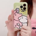 thumbnail image 3 of Funny Cartoon Pig Sheep Selfie Soft Phone Case Compatible with iPhone Case (Green,iPhone 13), 3 of 6
