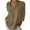 A001 Khaki, variant on bnaln Summer Tops for Women 2025 Trendy Casual Cotton Linen Shirts Button V Neck 3/4 Sleeve Loose Fit T-Shirts Oversized Tees Ladies Tops Henley Shirt Going Out Top Holiday Outfits