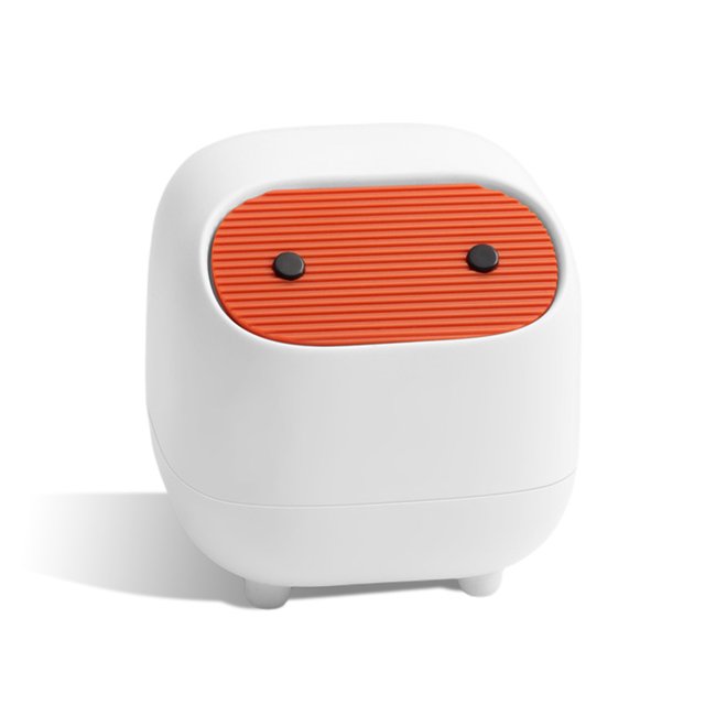 Desktop Bank Bin Adorable Basura No se puede resbalar PP Residuos de plástico Dustbin Office Hotel Motel Bar Apartment Home Supplies Elenxs HA011437-03B