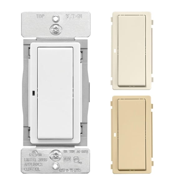 WFSW15-C2-BX-LW - AC SWITCH ROCKER WI-FI 15A 120V 1P2T DECORA INSERT WHT/ALMOND/IV