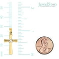 thumbnail image 6 of JewelStop 14k 2-Tone Gold High Polish Cross Pendant, 1gr., 6 of 7