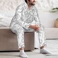 thumbnail image 7 of Honeii Hand Drawn Snake Pattern Mens Pajamas Set,2pcs Men's Lounge Long Sleeve Sleep Shirt and Pajama Bottoms Sleepwear Set,Mens Pjs Sets-XX-Large, 7 of 7