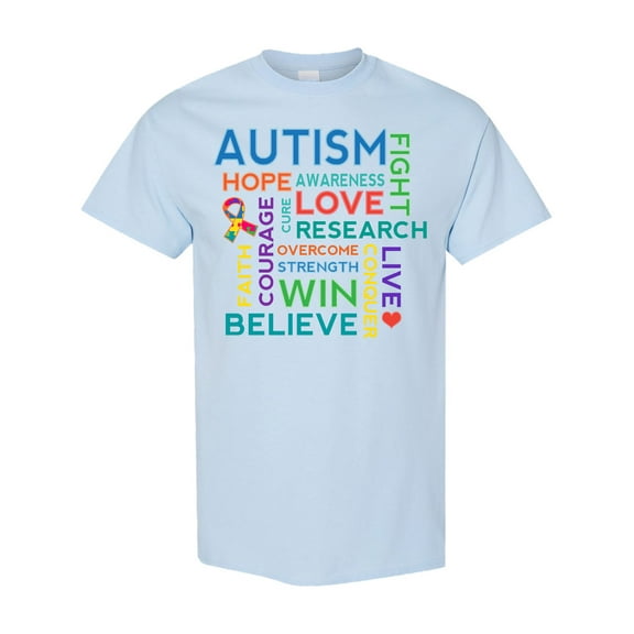 Inktastic Autism Support Slogan T-Shirt