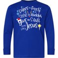 thumbnail image 3 of Inktastic Dance Like Frosty, Shine Like Rudolph, Give Like Santa Long Sleeve Youth T-Shirt, 3 of 5