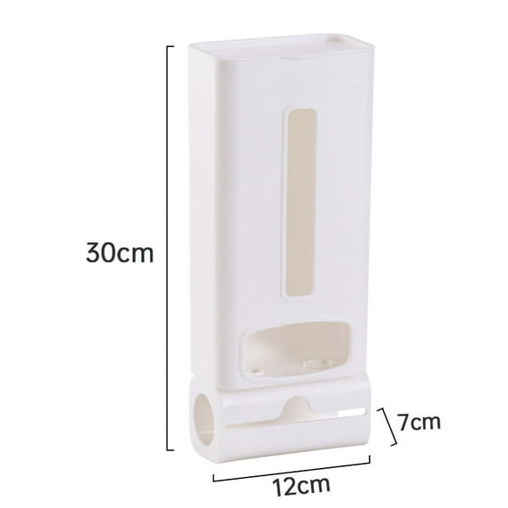 Wall-Mounted Plastic Trash Bag Reusable Garbage Bag Storage Box Organizer Holder