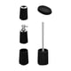 thumbnail image 4 of Juego de 5 accesorios de baño, soporte para cepillo de dientes, jabonera, taza multiusos, botella Negro, 4 of 6
