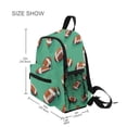 thumbnail image 3 of FORMRS School Backpack with Front Zippered Pocket 12" Student Travel Daypack, Green American Footballs, 3 of 6