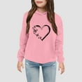 thumbnail image 2 of Sopiago Toddler Girl Hoodies Heart Print Long Sleeve Graphic Hoodies Pullover Sweatshirt Pink,8-9 Years, 2 of 6