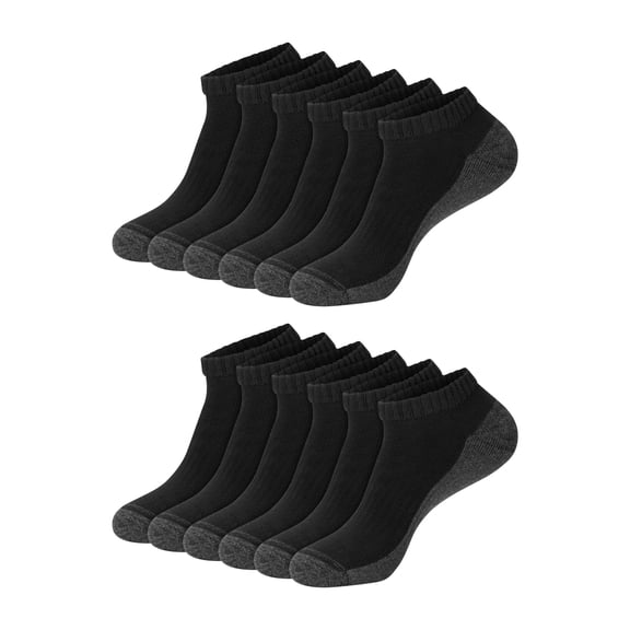 Hanes Mens Crew Socks Pack, 12-Pack, X-Temp Cushioned Socks for Men, Moisture-Wicking for big & tall men