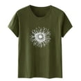thumbnail image 3 of Blusas de Manga Corta para las Mujeres Divertida Impresión Cuello Redondo Camiseta Vintage, Blusas de Primavera para las Mujeres, 3 of 5