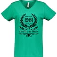 thumbnail image 3 of Inktastic Born in 1961 Limited Edition Women's V-Neck T-Shirt, 3 of 5