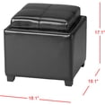 thumbnail image 5 of SAFAVIEH Harrison Single Tray Ottoman Black, 5 of 6