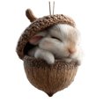 thumbnail image 1 of Adornos de animales del bosque con bellotas, adornos navideños con piñas y animales, adornos colgantes de criaturas del bosque en acrílico 2D para amantes de la naturaleza, 1 of 7