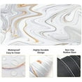 thumbnail image 2 of 4-in-1 Large Gaming Mouse Pad, Keyboard Wrist Rest Pad & Wrist Support Mousepad Set, Extended Desk Pad Waterproof Desk Mat for Home Office Study Game - White Marble, 2 of 7