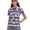 stars and stripes, variant on Whosucclay Moisture Wicking Women Zip Golf Shirts for Hiking Tennis Travel, Polyester V Neck Elastic Polo Shirts, Heart-Shaped Clover Pattern Size XX-Large