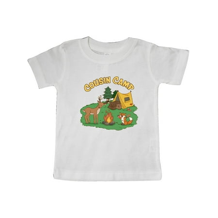 

Inktastic Cousin Camp With Camping Animals Gift Baby Boy or Baby Girl T-Shirt