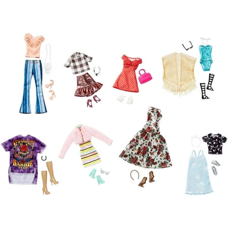 Barbie Fashions Multi-pack with 8-Outfits & Matching Accessories