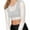 White, variant on Outfmvch Crop Tops for Women Sheer Mesh Long Sleeve Crop Tee Womens Tops Crop Tops Black