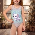 thumbnail image 4 of Yuyamidu Girls Sparkle Swimsuits Cute Axolotl Athletic Competition Bathing Suit Quick Dry Beach Swimwear Sleeveless Gymnastics Leotards, 4 of 7