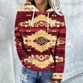 thumbnail image 2 of Frostluinai Womens Hoodies Vintage Geometric Ethnic Graphic Pullover Aztec Cow Westerna Print Sweatshirts Fall Sweat Shirt with Pocket, 2 of 6