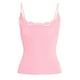 thumbnail image 5 of Camiseta sin mangas de encaje con cuello cuadrado y estampado sexy en color liso para mujer - Ropa informal para fiestas y discotecas - Tallas S-XL, 5 of 5