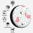 thumbnail image 6 of Kdxio Cute Flamingo for Tire Cover Wheel Protectors Tyre Covers Weatherproof Wheel Covers Universal Fit for Trailer Rv SUV Truck Camper Travel Trailers 17 inch, 6 of 8
