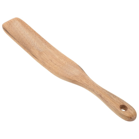 OULII Sourdough Tool 1Pack Wooden Spurtle Spatula for Bread Making and Mixing