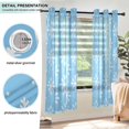 thumbnail image 3 of Yayeee Window Curtains Light Filtering 63"x42" Grommet Panel Pair Home Living Room Decor, Snowflake Pattern, 3 of 7