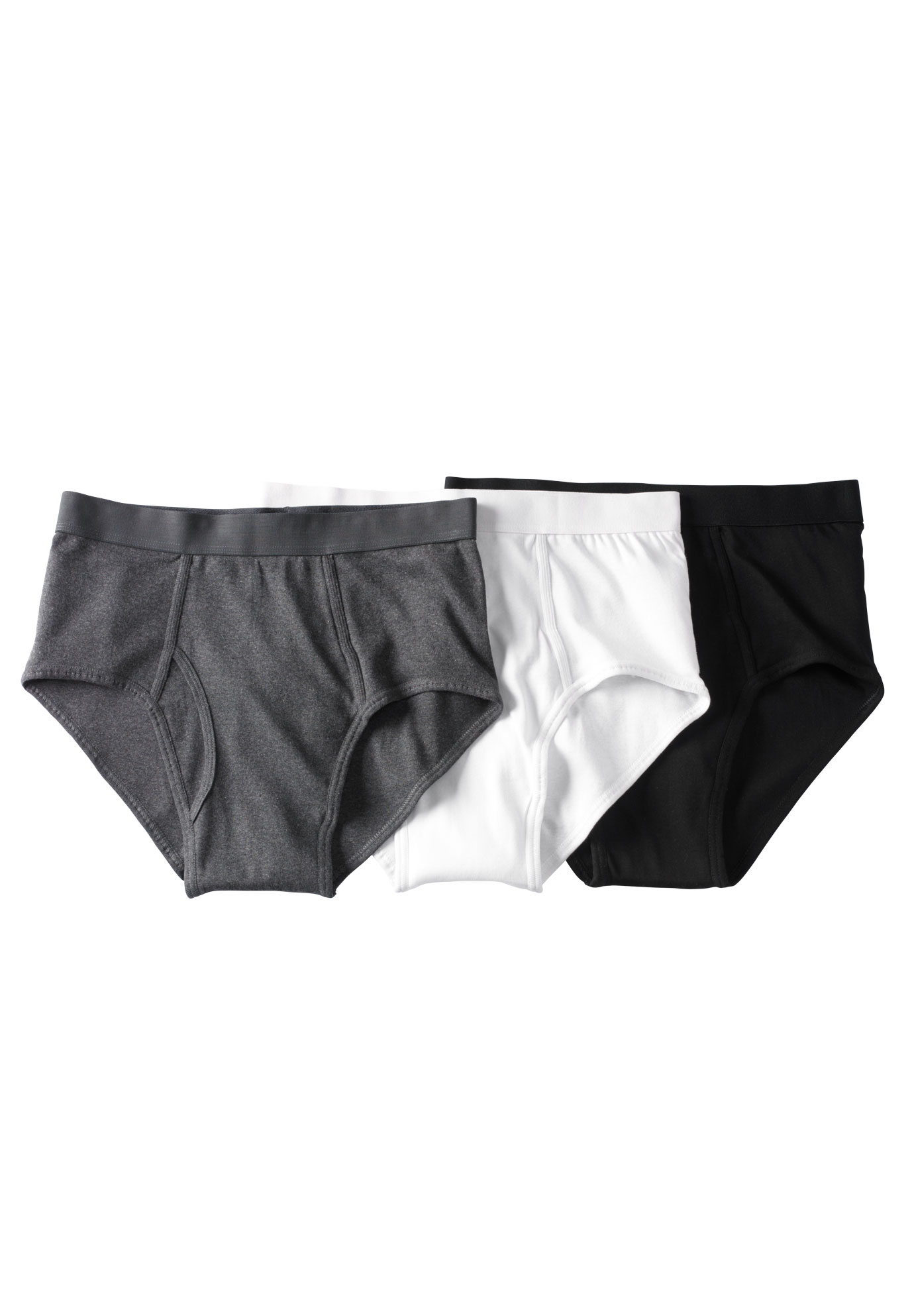 KingSize Men's Big & Tall Classic Cotton Briefs 3-Pack