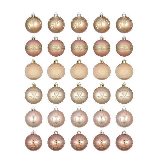 30x bolas colgantes de Navidad, adornos colgantes para manualidades, adornos navideños para festivales, vacaciones, fiesta interior, de Navidad