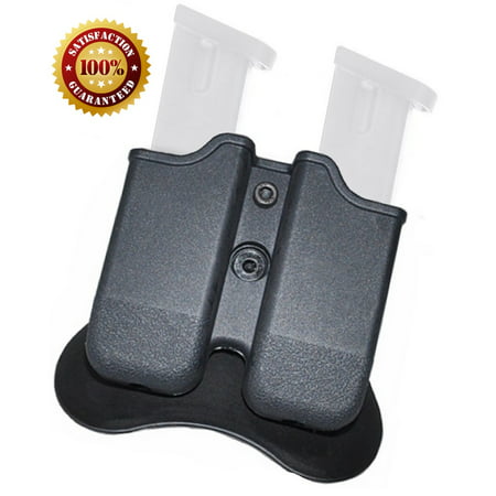 Glock Magazine Pouch, Double stack 9mm Magazine Holster, The Ultimate Double Stack Glock Holder with Paddle, 9mm and .40 Caliber Magazine