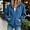 Blue, variant on Oversized Hoodies for Women Sevevn Fashion Casual Solid Color Fleece Hooded Half-Zip Oversized Fleece Hoodie Winter Sweatshirt with Pockets Blue L