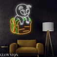 thumbnail image 2 of Glowneon Alien Sandwich Neon Sign, Alien Led Sign, Sandwich Shop Art, 2 of 5
