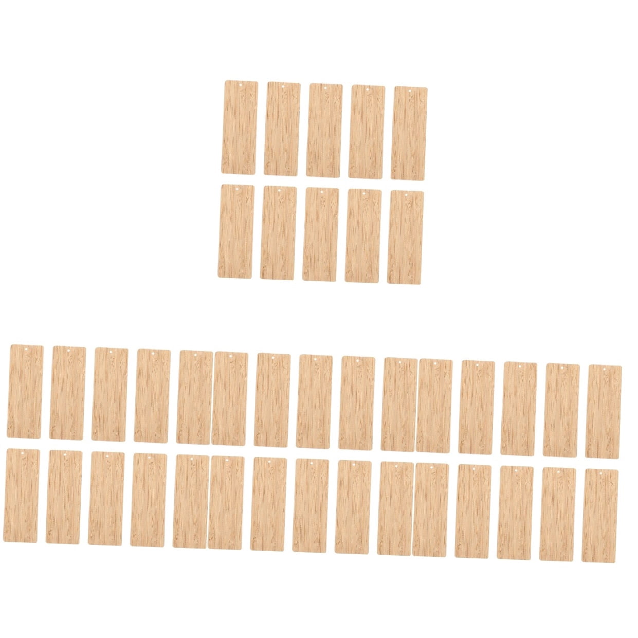 Masteelf 40 pcs Blank Bamboo Tag Label For DIY Craft Bookmark Wedding Ornaments Decoration