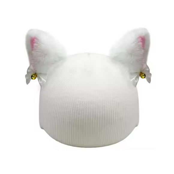 SharkTRUE FurNest Ski Snowboard Bike Helmet Hat Cover, Cute White Cat Ski Helmet Protector for Snowboarding, Skiing, Biking, Cycling, Skating etc for Kids and A