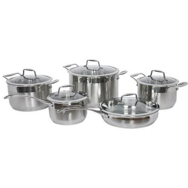 American Trading House Kp-9014 Gourmet Chef 10 Piece Stainless Steel Cookware Set