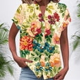 thumbnail image 2 of Raeneomay Button Down Shirts Loose Summer Tops for Women Women's Short Sleeved Fashionable Printed T-Shirt Cardigan Loose and Women's Summer Casual Shirt Top, 2 of 4