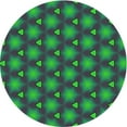 thumbnail image 1 of Ahgly Company Indoor Round Patterned Dark Blue Grey Blue Area Rugs, 5' Round, 1 of 6