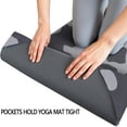 thumbnail image 3 of White and Black Of Leopard Print Hot Yoga Mat Towel Non Slip for Hot Yoga - Quick-Drying Yoga Mat Cover with 4 Corner Pockets with Travel Bag - Hot Yoga Towel Non Slip 74"x26", 3 of 6