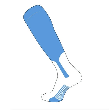 TCK Elite Baseball Knee High Stirrup Socks (A, 7in) Baby Blue,