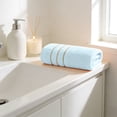 thumbnail image 4 of Beautynvta Hand Towels for Bathroom, Cotton Hand Towel, Soft Absorbent Quick Dry Face Towels, Towel for Hotel, Bath, Kitchen and Spa, 28.7x13 Inch, Blue, 4 of 6