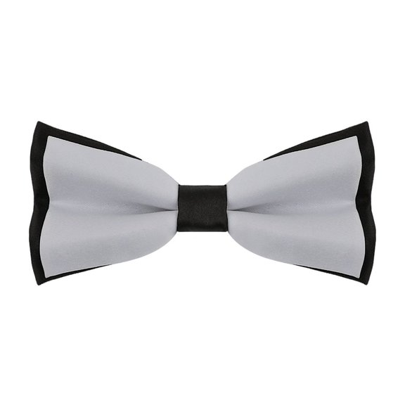 Men'S Bow Tie 4.7 X 2.3in Adjustable Length Soft Comfortable Not Easy To Deformation For Business Daily Work Birthday Wedding Party Light Grey