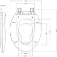 thumbnail image 4 of Qinaqin 19-Inch Blanco Elongated Toilet Seat con Built-In Toddler Slow Close para Both Child y Adult Seats Easy Installation Bottom Fi x ing Potty Training, 4 of 6