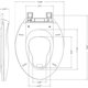 thumbnail image 3 of 19-pulgada blanca elongated toilet seat con built-in para niños pequeños seat - slow close para both child y adult asientos, easy installation para bottom fixing toilet - potty training seat, 3 of 6