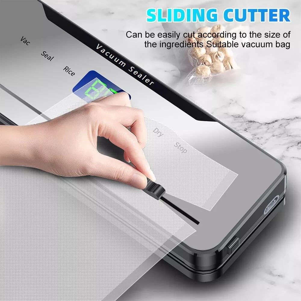 Powerful Commercial Vacuum Sealer Machine, 5 Modes, 65Kpa Suction, for Meat, Seafood, & Grains, Includes 30 Free Bags